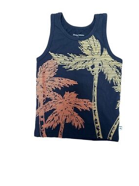 Tommy Bahama Boys Palm Trees Gray Tank Top Size S(5/6)